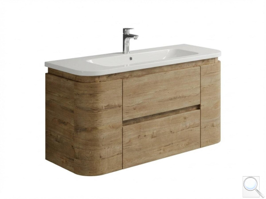 Koupelnová skříňka s umyvadlem Naturel Shelley 119x50x45 cm dub mat SHELLEY120OAK. obr. 1