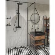 Sprchový systém SAT na stěnu s pákovou baterií černá SATSSPKC. obr. 11&nbsp;