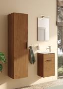 Koupelnová sestava s umyvadlem zrcadlem a osvětlením Vitra Mia 39x61x28 cm dub MIASET40D (obr. 2)