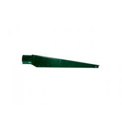 Bavolet na kulatý sloupek IDEAL® průměr 48 mm rovný, koncový, zelený, Zn + PVC