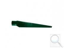 Bavolet na kulatý sloupek IDEAL® průměr 48 mm rovný, koncový, zelený, Zn + PVC