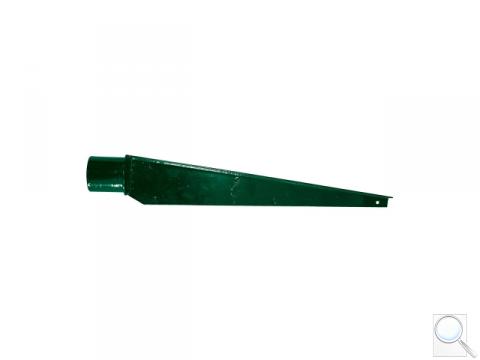 Bavolet na kulatý sloupek IDEAL® průměr 48 mm rovný, koncový, zelený, Zn + PVC 