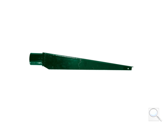 Bavolet na kulatý sloupek IDEAL® průměr 48 mm rovný, koncový, zelený, Zn + PVC. 