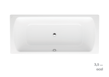 Obdélníková vana Laufen Bolsena smaltovaná ocel