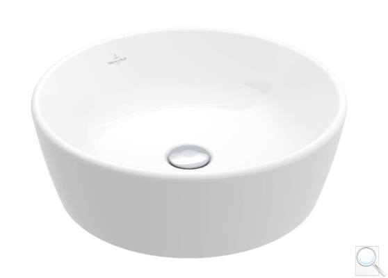 Umyvadlo na desku Villeroy & Boch Architectura průměr 450 mm, s přepadem, alpská bílá 5A254501. obr. 1