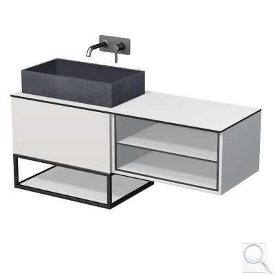 Koupelnová skříňka pod umyvadlo Naturel Oxo 140x58x50 cm bílá mat OXO140701ZKDSBM. obr. 1