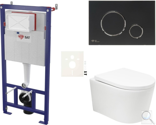 Závěsný WC set do lehkých stěn / předstěnová SAT BREVIS SIKOSSBRTOR78K. obr. 1