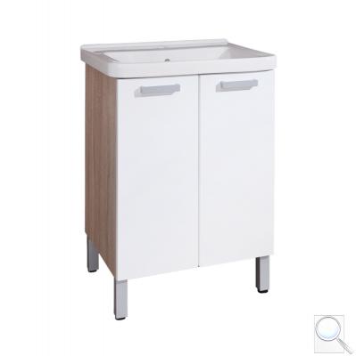 Koupelnová skříňka s umyvadlem Naturel Vario 65x48,5 cm bílá VARIO65DBBL 