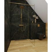 Sprchový systém SAT DARK na stěnu s termostatickou baterií broušené zlato SATDASSTKBZ. &nbsp;(11)