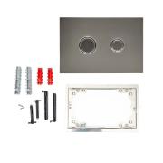 Ovládací tlačítko SAT kov gun metal mat SATATBGM.  (3)