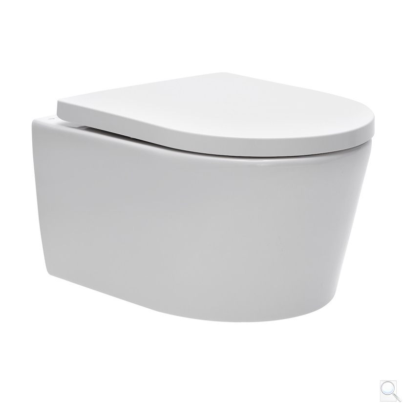 WC závěsné SAT Brevis včetně sedátka softclose, zadní odpad, bílá  SATBRE010RREXP. 
