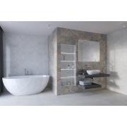 Volně stojící vana SAT Meda 167x82,3 cm litý mramor levá i pravá bílá SATME1670. obr. 6&nbsp;