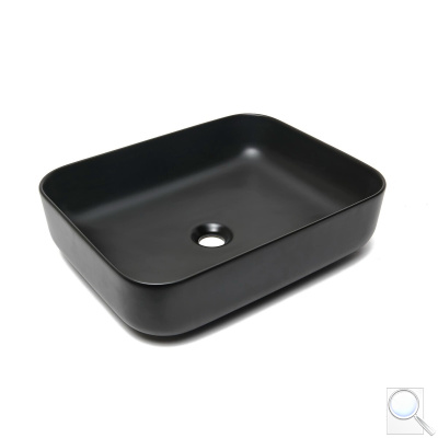 Umyvadlo na desku SAT Infinitio 50x39 cm černá mat bez přepadu SATINF5039BKM. obr. 1