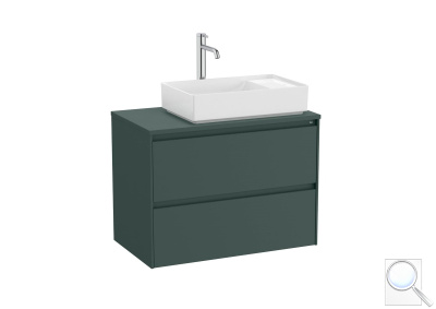 Koupelnová skříňka pod umyvadlo Roca ONA 79,4x58,3x45,7 cm zelená mat ONADESK802ZZMP. obr. 1