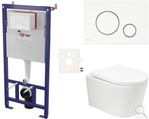 Závěsný WC set do lehkých stěn / předstěnová SAT BREVIS SIKOSSBRTOR70K. obr. 1