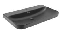 Nábytkové umyvadlo SAT Fusion 81x46 cm černá matná, otvor pro baterii uprostřed SATFUS8046BKM