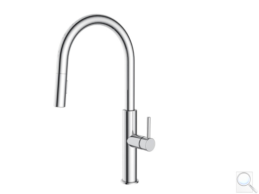 Dřezová baterie SAT s vytahovací sprškou, 2 proudy chrom lesk SATBSD286. obr. 1