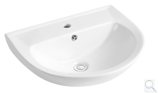 Závěsné umyvadlo SAT Project 56,5x44 cm otvor pro baterii uprostřed SATUMPRO5646. obr. 1