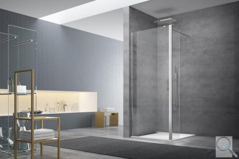 Sprchová zástěna Walk-in 90 cm SAT SATBWI90PRROZ obr. 1