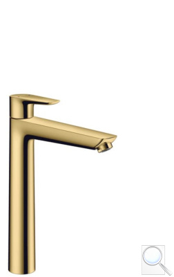 Vysoká umyvadlová baterie Hansgrohe Talis E s výpustí leštěný vzhled zlata 71716990. obr. 1