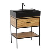 Koupelnová skříňka pod umyvadlo na desku Naturel Blackframe 60x73x46 cm javor lesk BFRAMEUMD. obr. 7&nbsp;