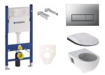 Závěsný WC set Geberit do lehkých stěn / předstěnová montáž+ WC Geberit Selnova SIKOGES7S8