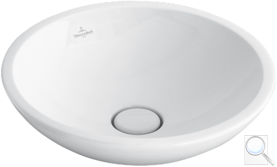Umyvadlo na desku Villeroy & Boch Loop&Friends 43x43 cm bez otvoru pro baterii 51440001 obr. 1