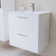 Koupelnová sestava s umyvadlem zrcadlem a osvětlením Vitra Mia 59x61x39,5 cm bílá lesk MIASET60B. obr. 6 