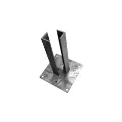 Platle k montáži sloupku na betonový základ pro sloupky profilu 100×100 mm, Zn