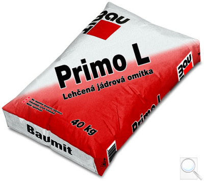 Lehčená jádrová omítka Primo L Baumit. 