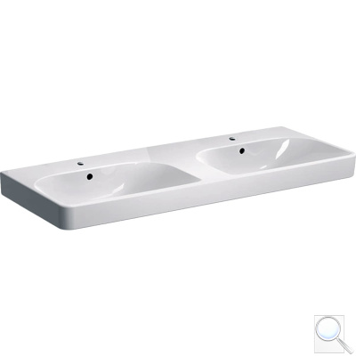 Dvojumyvadlo Geberit Smyle Square 120x48 cm bez otvoru pro baterii 500.224.01.1. obr. 1