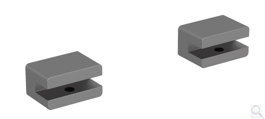 Úchyty pro poličku SAT X-Way PVD gun metal SATDXWW1GM. obr. 1