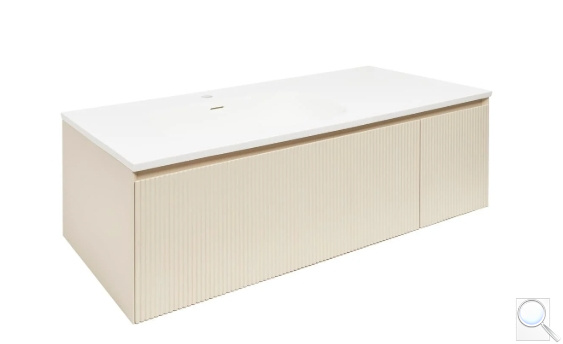 Koupelnová skříňka s umyvadlem Naturel Austen 120x35x52 cm beige mat Naturel Austen120BG. obr. 1