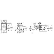 WC závěsné Roca The Gap zadní odpad A346477000. obr. 4&nbsp;