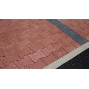 Zámková dlažba KOST ROVNÉ HRANY. povrch hladký - barva červená&nbsp;(1)