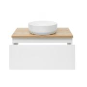 Koupelnová skříňka s krycí deskou SAT B-WAY 79x30x45 cm bílá lesk BWAY80WDOAK. obr. 5