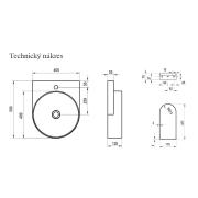 Umyvadlo Ravak Yard 40,5x12,5x50 cm s černou konzolí X000001530. obr. 6&nbsp;