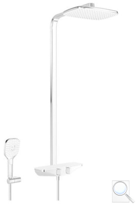 Sprchový systém Hansa Emotion s termostatickou baterií bílá/chrom 5865017182.