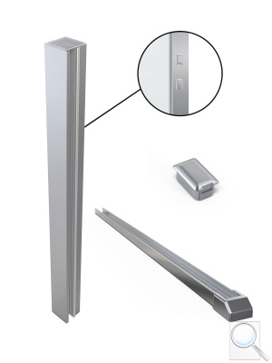 Speciální profil pro doplňky SAT Walk-in, chrom, SATWIDOPLPROFILCR.