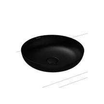 Umyvadlo na desku Kaldewei Miena 38x38 cm, Miena 3180 45x45 cm matná černá bez otvoru pro baterii, bez přepadu