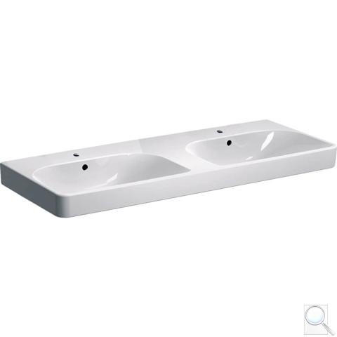 Dvojumyvadlo Geberit Smyle Square 120x48 cm dva otvory pro baterii 500.223.01.1 obr. 1