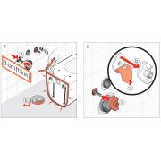 Zvukoizolační vložka k WC Laufen H8926950000001. Technický nákres&nbsp;