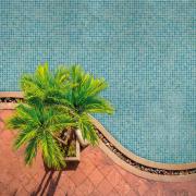 Skleněná mozaika Mosavit Iridis zelená. &nbsp;