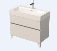 Koupelnová skříňka pod umyvadlo Naturel Luxe 90x56x46 cm bílá mat LUXE90BMBU