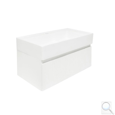 Koupelnová skříňka s umyvadlem SAT Evolution 78x30x44,8 cm bílá mat SATEVO80WMU2. obr. 1