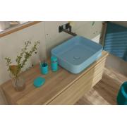 Umyvadlo na desku SAT Infinitio 50x39 cm modrá mat bez přepadu SATINF5039LBLM. obr. 7 