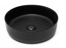 Umyvadlo na desku SAT Infinitio 39x39 cm černá mat bez otvoru pro baterii SATINF3939BKM
