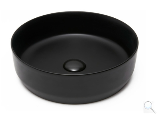 Umyvadlo na desku SAT Infinitio 39x39 cm černá mat bez otvoru pro baterii SATINF3939BKM. obr. 1