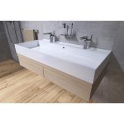 Umyvadlo SAT Infinitio 121,4x46,9 cm dva otvory pro baterii SATINF12046. obr. 9 