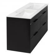 Koupelnová skříňka s dvojumyvadlem Jika Plan 120x44,1x62,2 cm dub H4536621763021 (obr. 3)